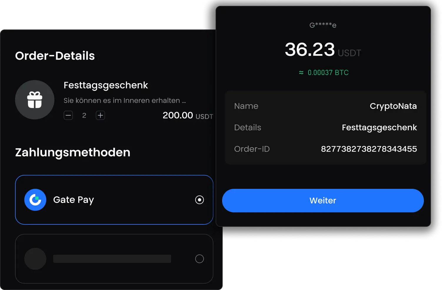 Bezahlung an der Kasse